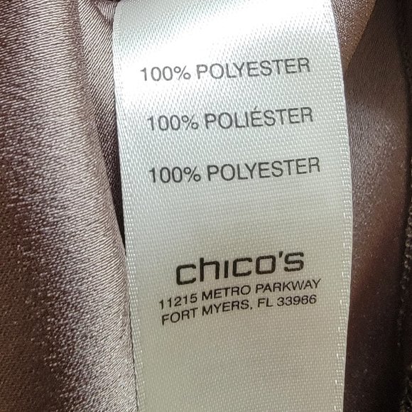 Chico's Popover Top Split V Neck Roll Tab Long Sleeves Taupe Size Small - Picture 8 of 13